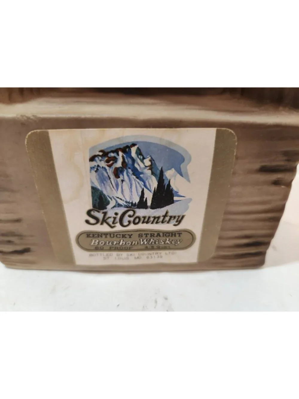 Vtg 1977 Ski Country Barn Swallow With Baby Birds Shaped Ceramic Decanter Empty